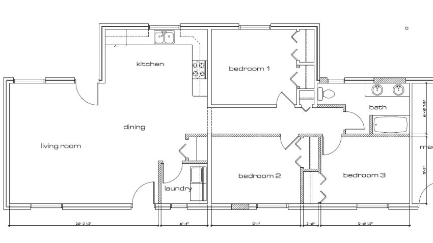 Picture of Pawnee Village 3 bedroom apartment floorplan